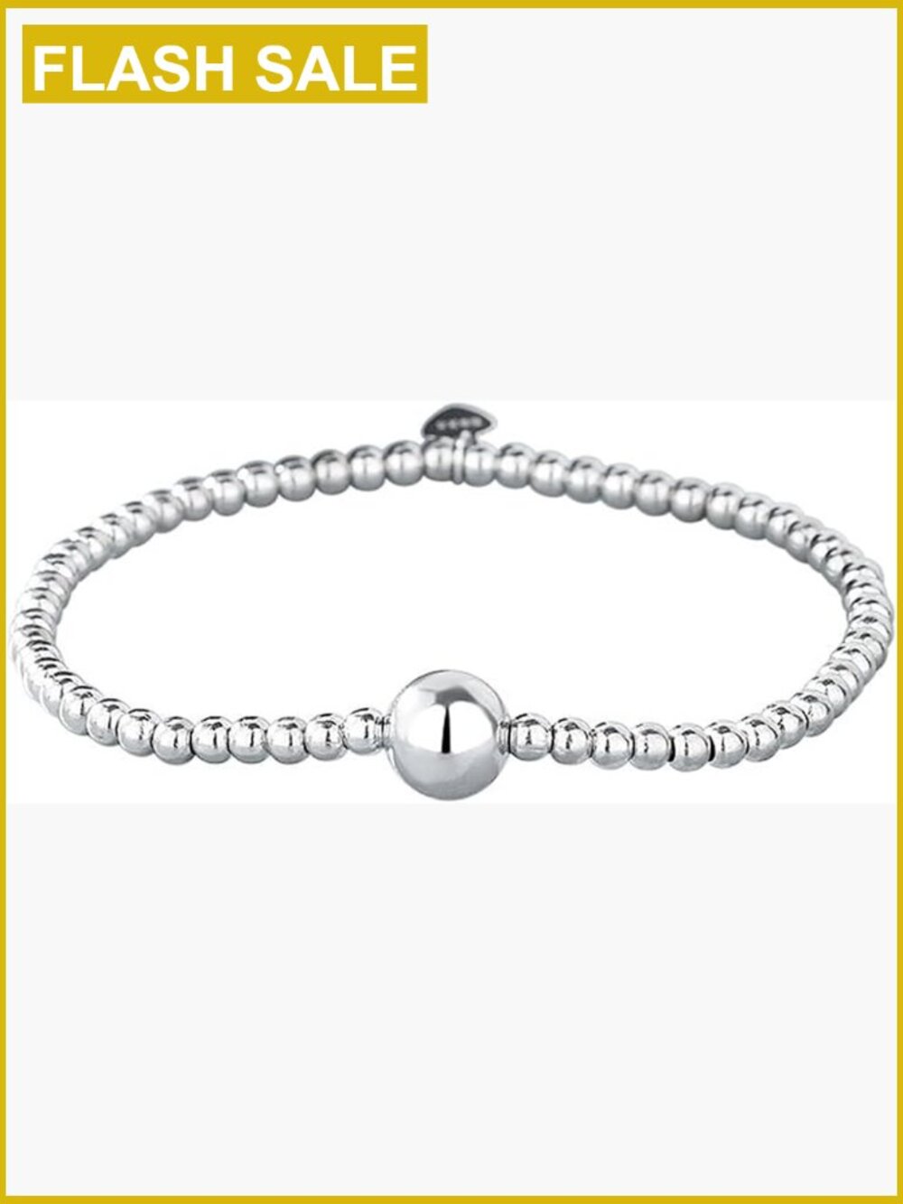 925 Sterling Silver Stretch Bead Bracelet Strand 4mm Women's Handmade